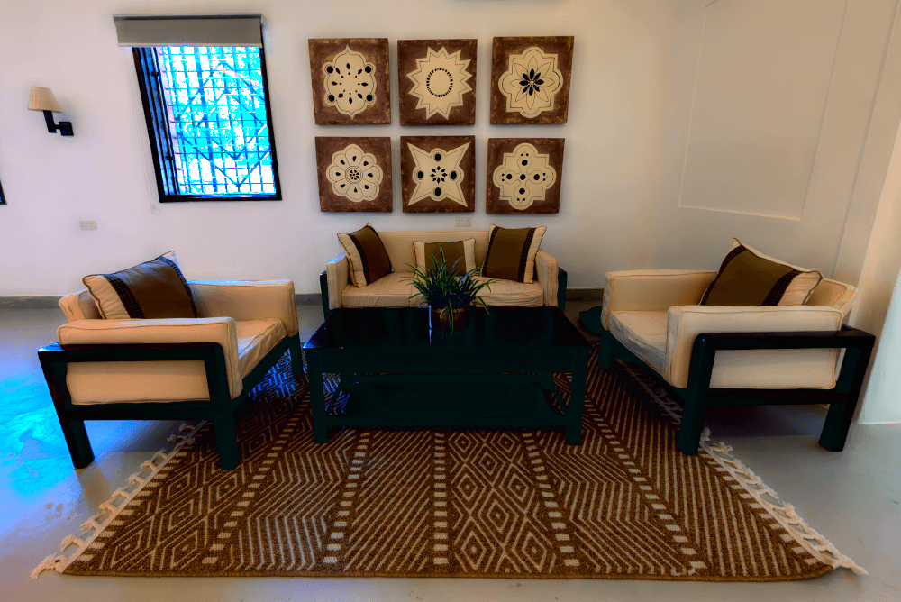 Zensei wellness center reception area with comfortable seating and calming decor